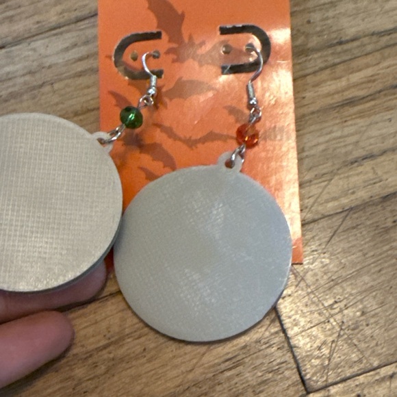 Halloween pillsbury cookie earrings ghost and pumpkin cookie - sterling silver - Picture 5 of 8